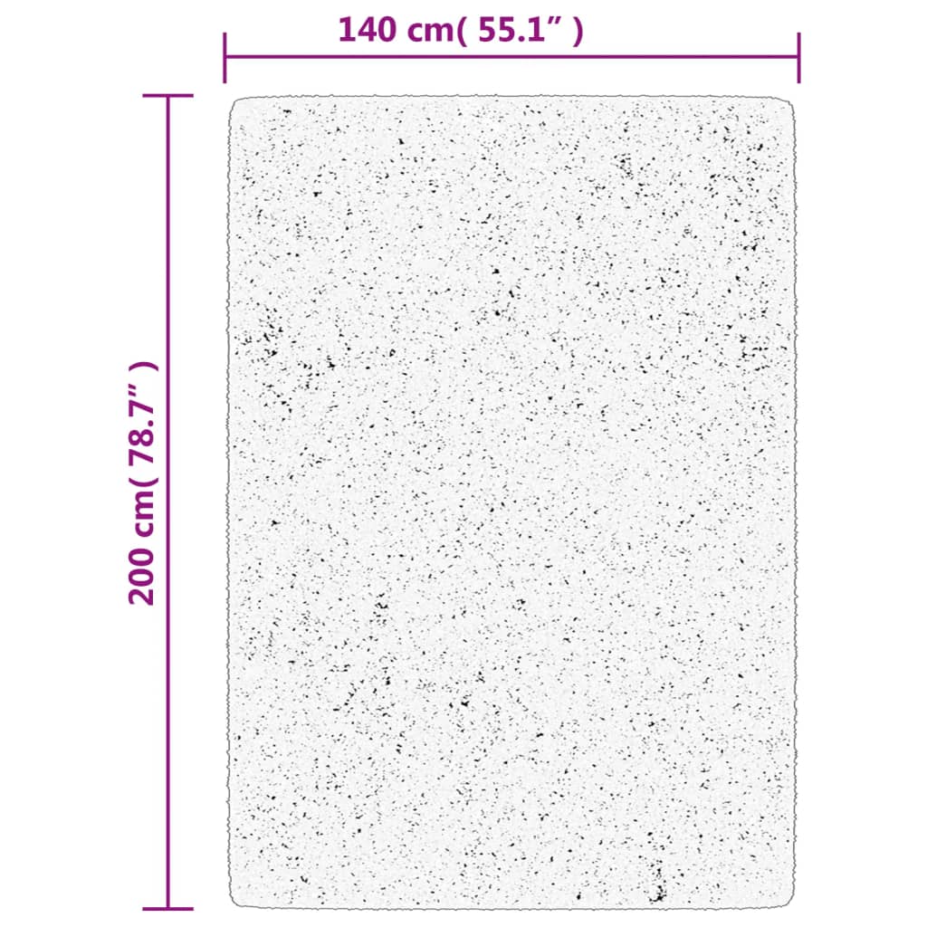 Rug IZA kort luv skandinavisk utseende antrasitt 140x200 cm