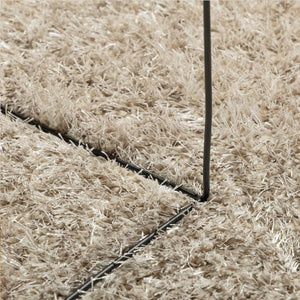 Teppe ISTAN med lang luv skinnende utseende beige 200x280 cm