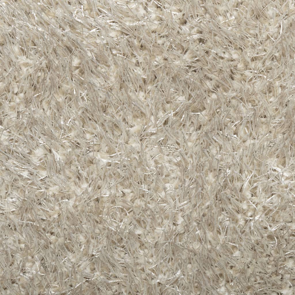 Teppe ISTAN med lang luv skinnende utseende beige 200x280 cm