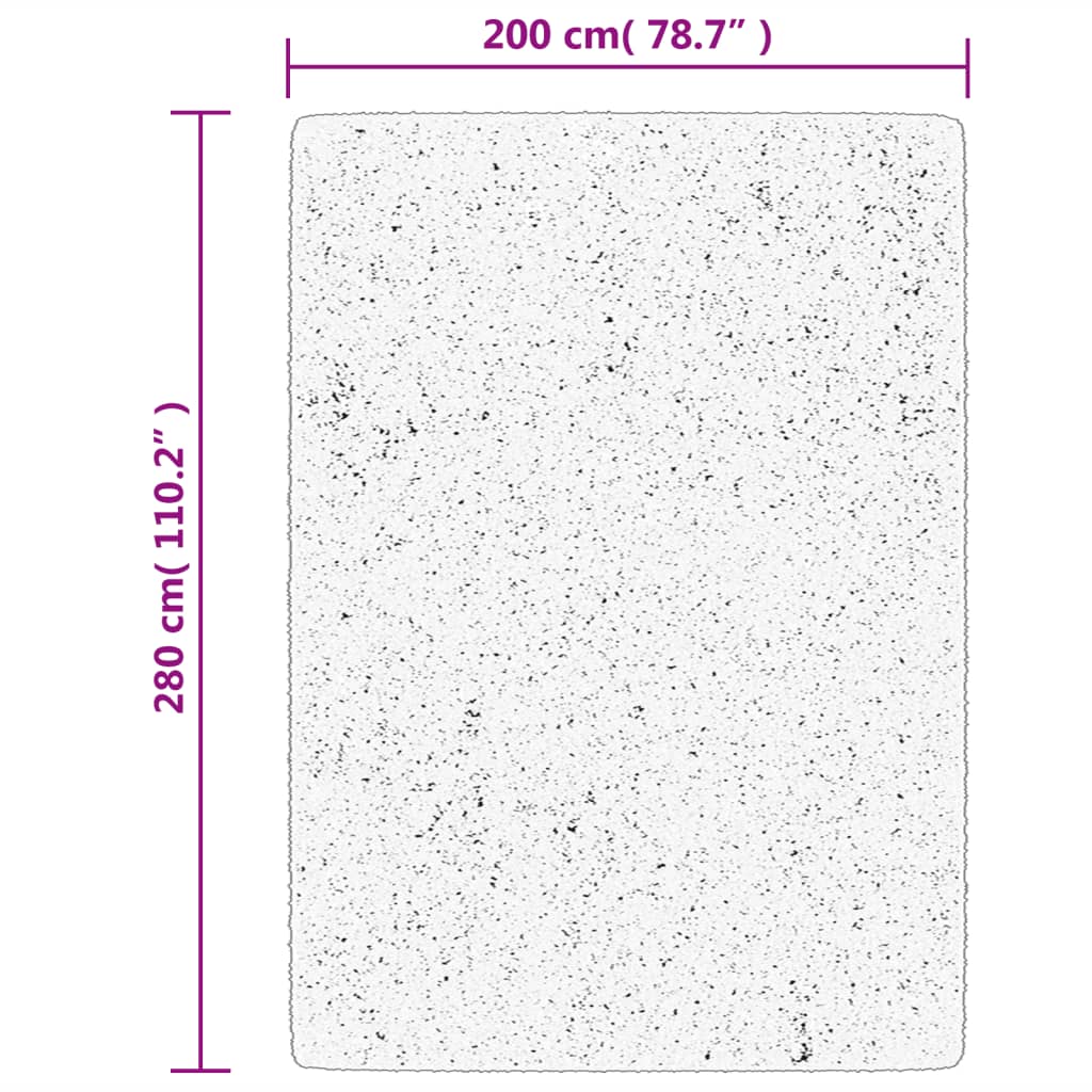 Teppe ISTAN med lang luv skinnende utseende beige 200x280 cm