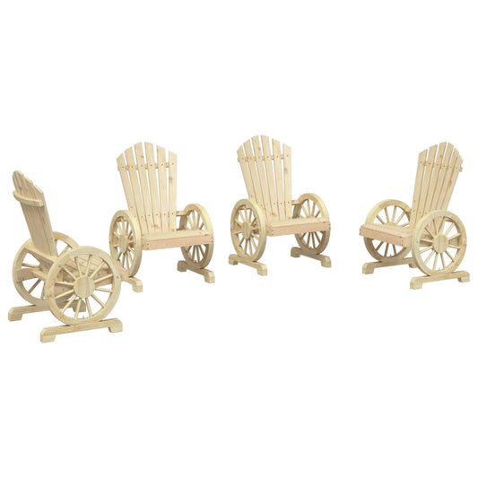 Adirondack garden chairs 4 pcs solid spruce