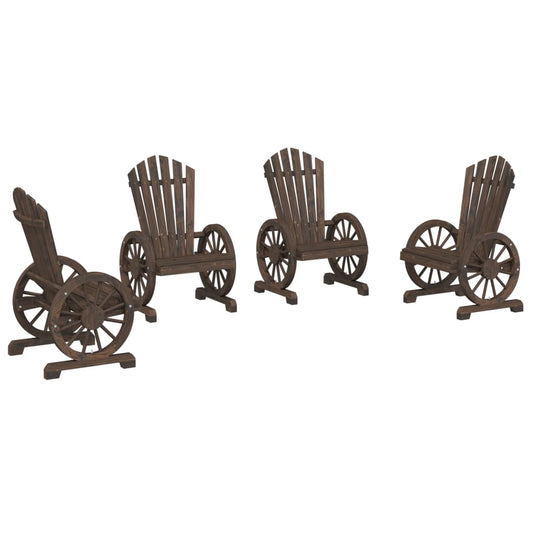 Adirondack garden chairs 4 pcs solid spruce