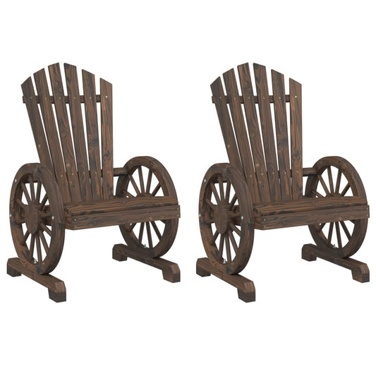 Adirondack garden chairs 2 pcs solid spruce
