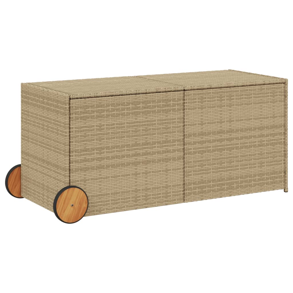 Pillowcase with wheels mixed beige 283L cm poly rattan