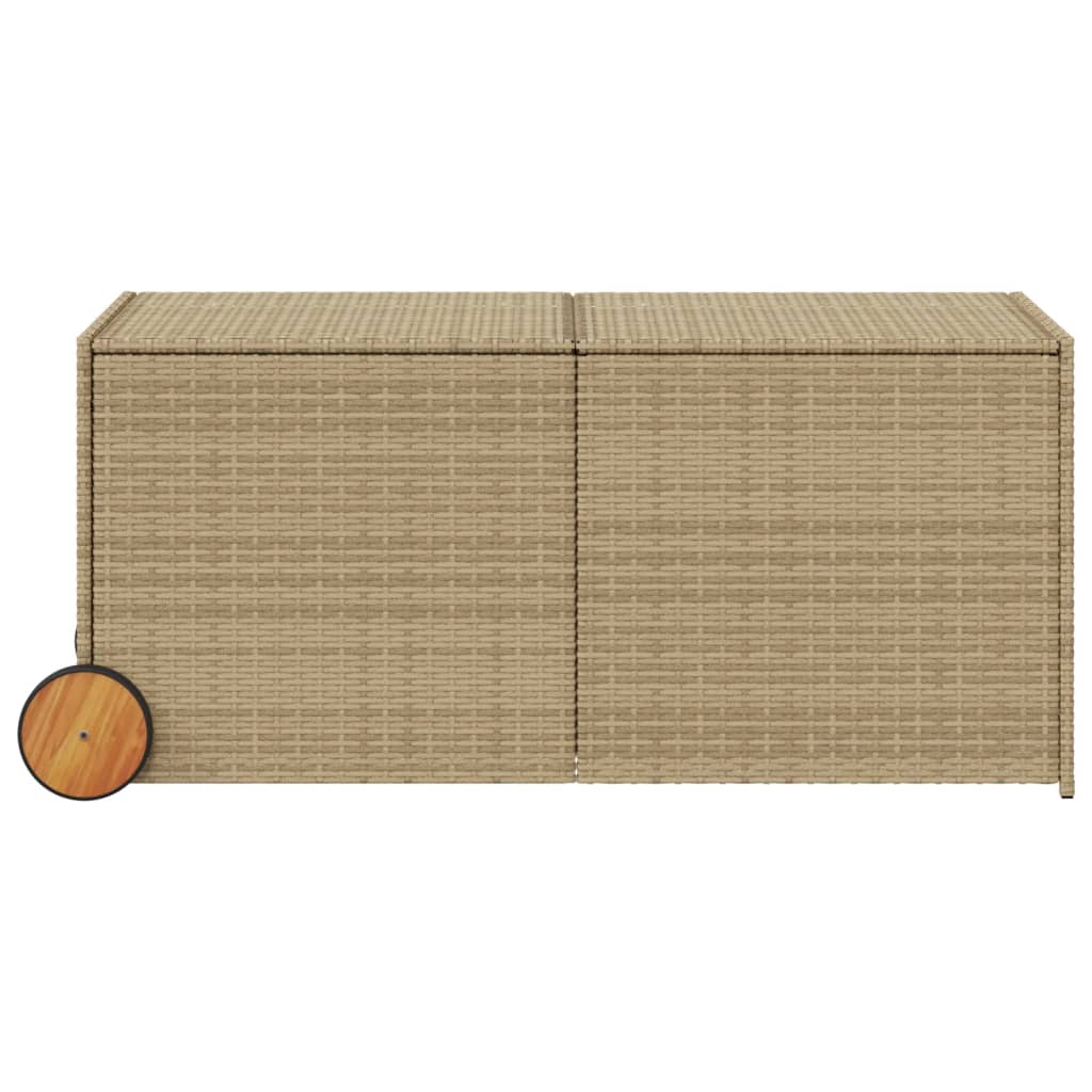 Pillowcase with wheels mixed beige 283L cm poly rattan