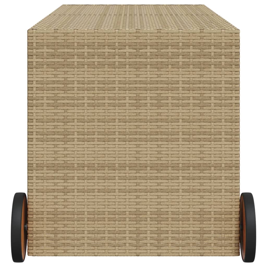 Pillowcase with wheels mixed beige 283L cm poly rattan