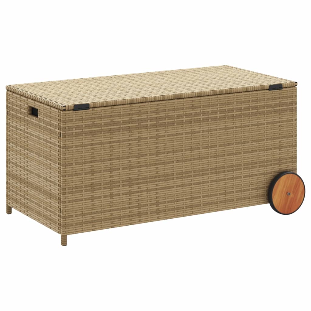 Pillowcase with wheels mixed beige 190L cm poly rattan