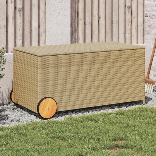 Pillowcase with wheels mixed beige 190L cm poly rattan