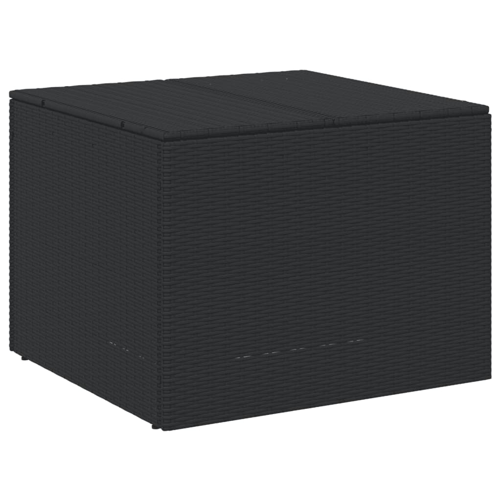 Cushion box black 291L cm poly rattan