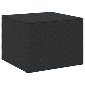 Cushion box black 291L cm poly rattan