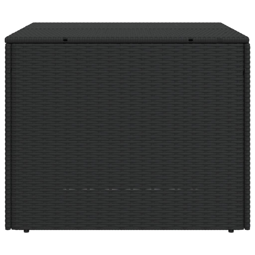 Cushion box black 291L cm poly rattan