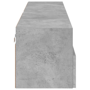 Vegghengte TV-benker 2 stk betonggrå 80x30x30 cm konstruert tre