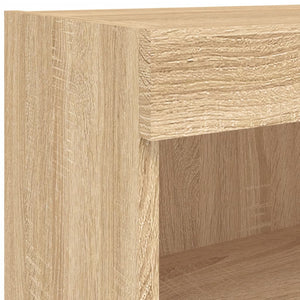 TV-benk med LED 2 stk sonoma eik 60x30x30 cm