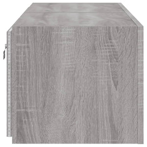 Vegghengte TV-benker med LED-lys 2 stk grå sonoma 60x35x31 cm