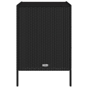 Pillow case black 55x59x80 cm poly rattan