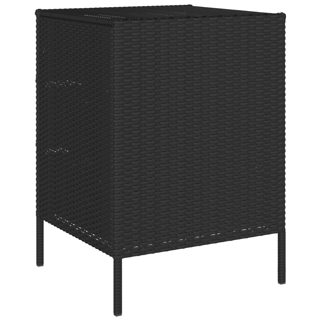 Pillow case black 55x59x80 cm poly rattan