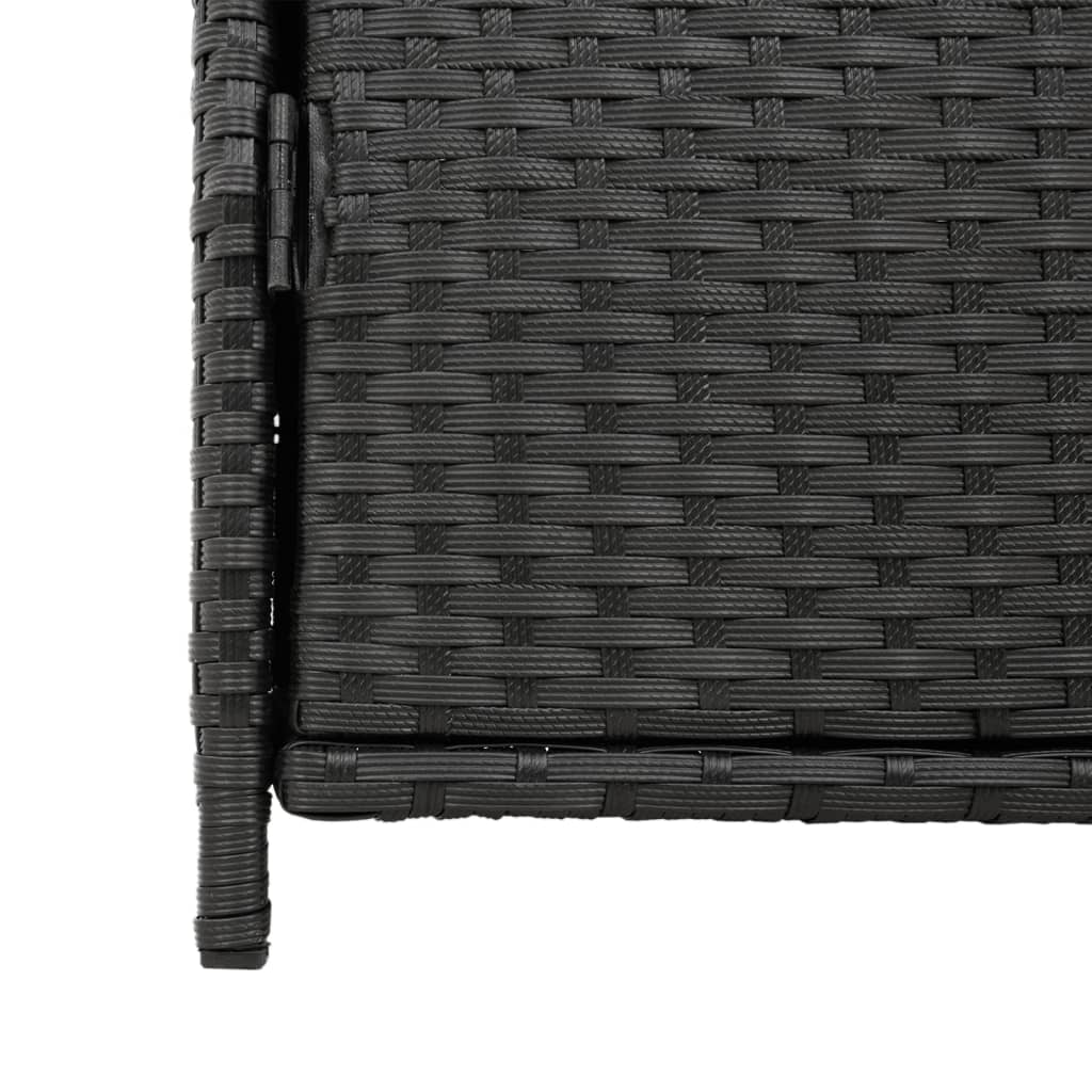 Pillow case black 55x59x80 cm poly rattan