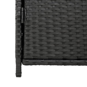 Pillow case black 55x59x80 cm poly rattan
