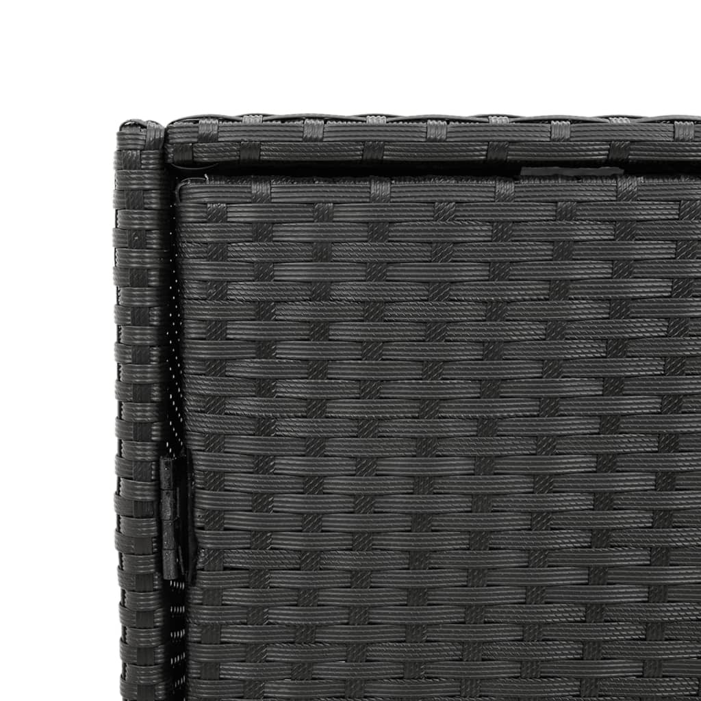 Pillow case black 55x59x80 cm poly rattan