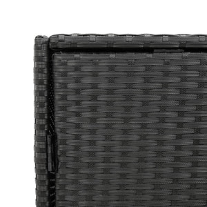 Pillow case black 55x59x80 cm poly rattan