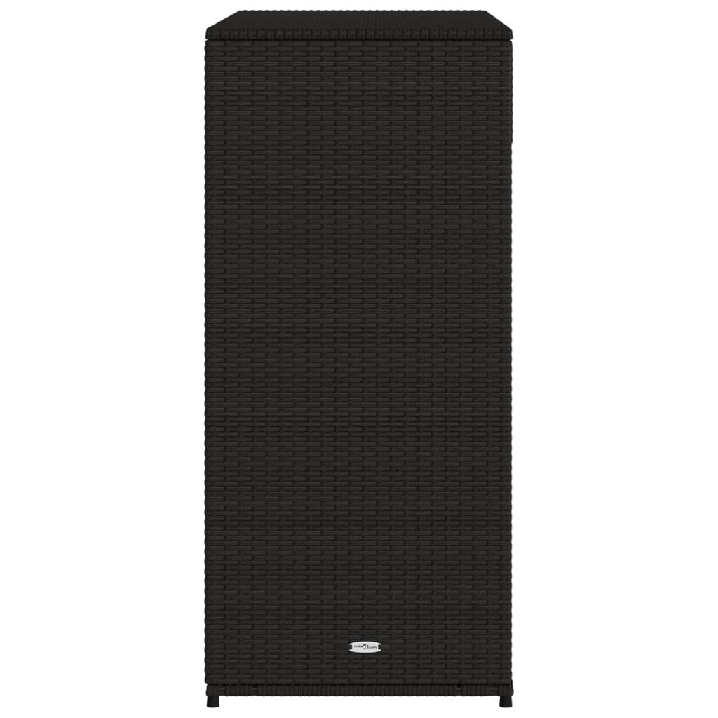 Cushion box black 105x55x113 cm poly rattan