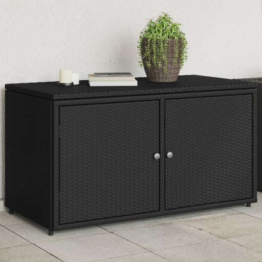 Pillow case black 110x55x60.5 cm poly rattan