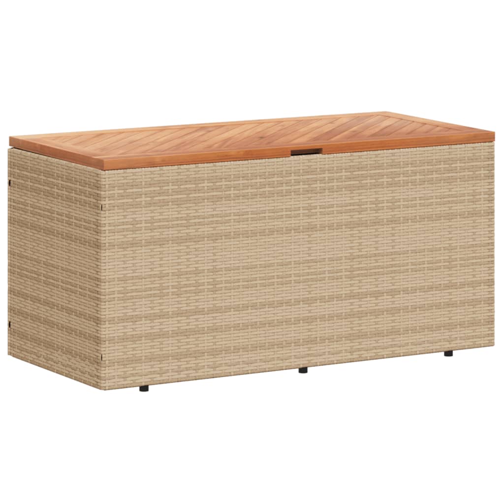 Cushion case beige 110x50x54 cm poly rattan acacia