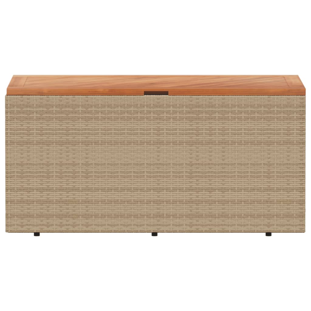 Cushion case beige 110x50x54 cm poly rattan acacia