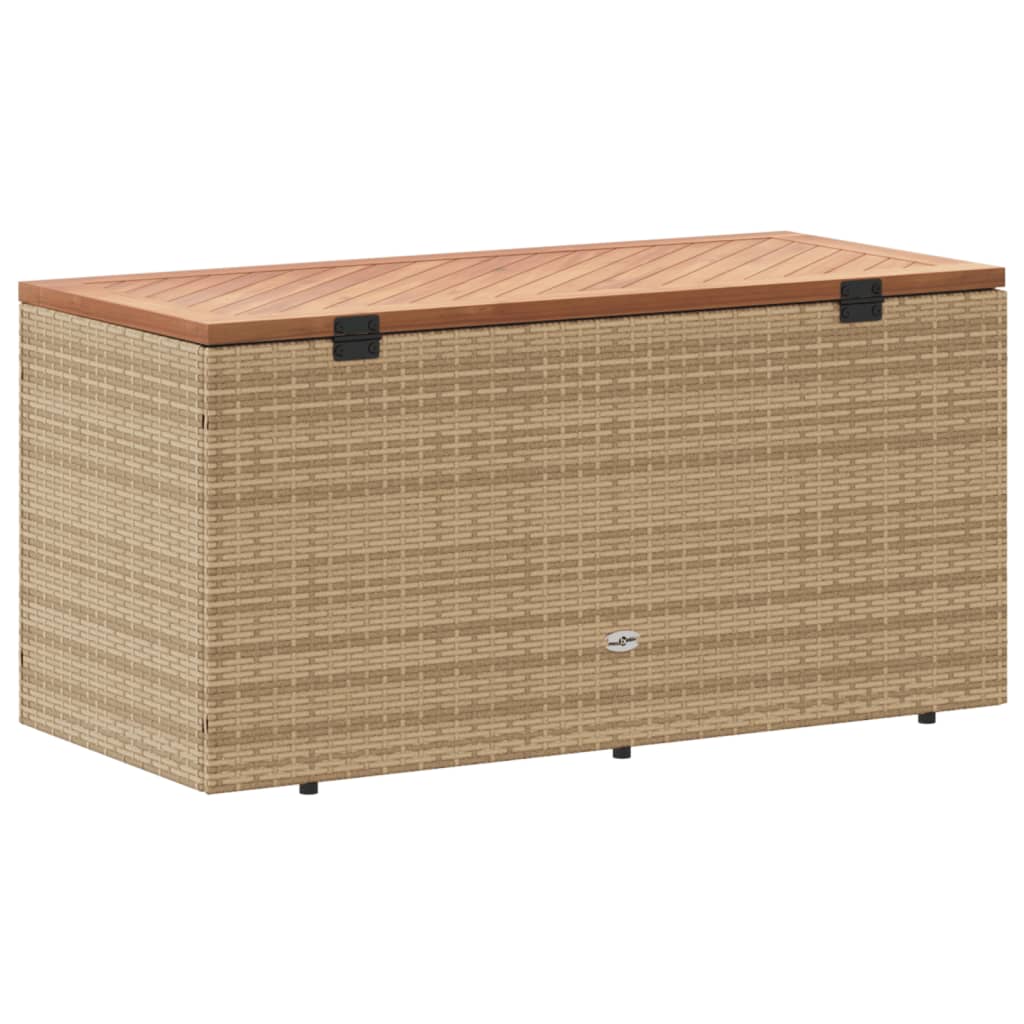 Cushion case beige 110x50x54 cm poly rattan acacia