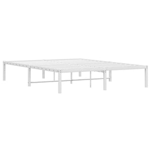 Sengeramme i metall hvit 135x190 cm