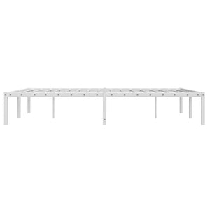 Sengeramme i metall hvit 135x190 cm