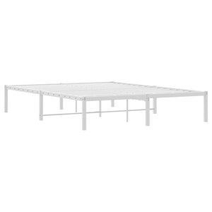 Sengeramme i metall hvit 135x190 cm