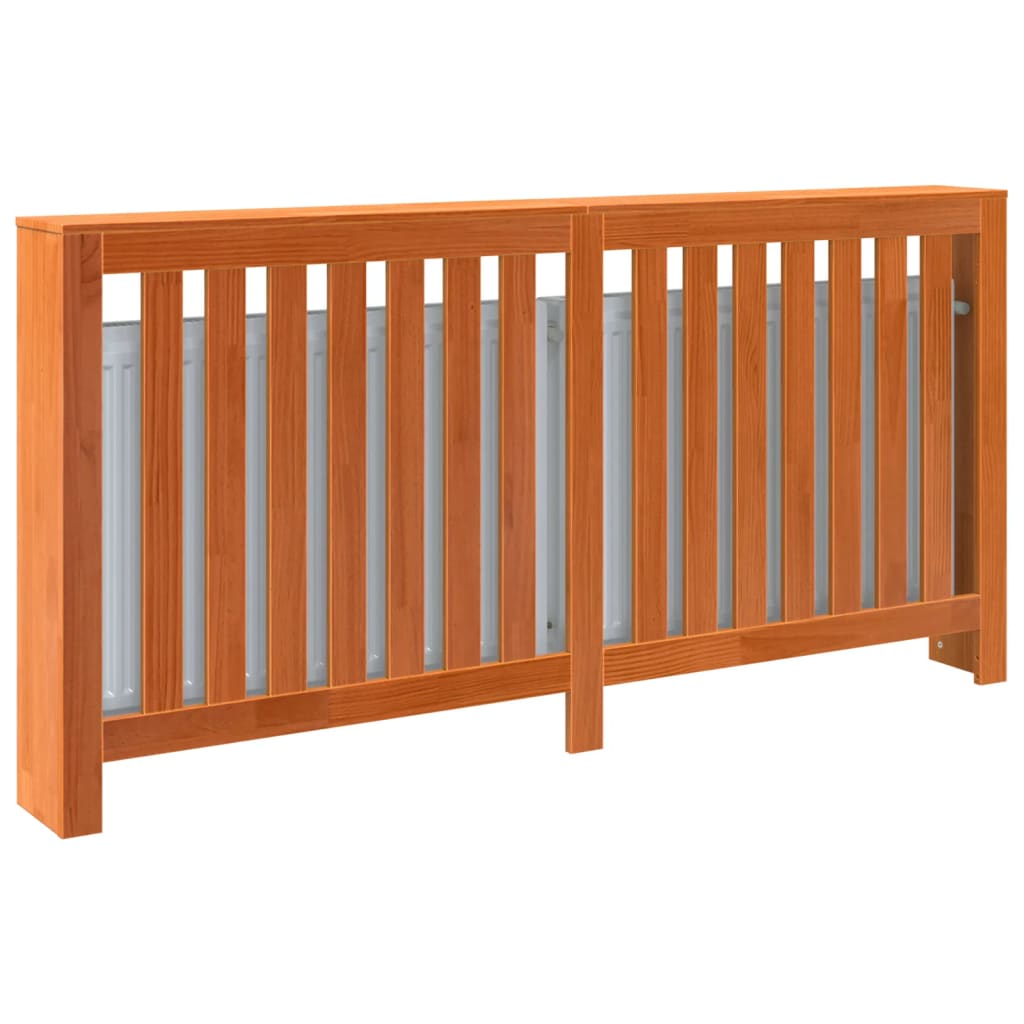 Radiatordeksel voksbrun 169x19x84 cm heltre furu
