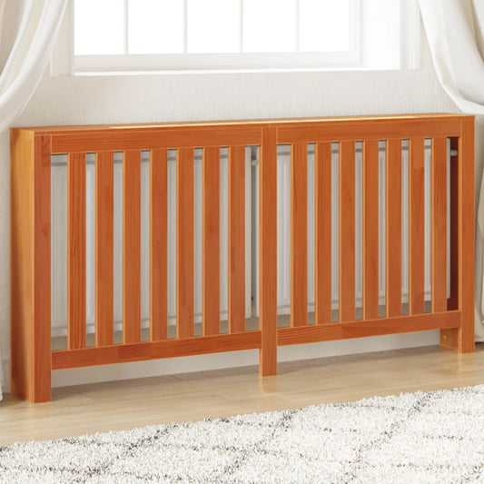 Radiatordeksel voksbrun 169x19x84 cm heltre furu