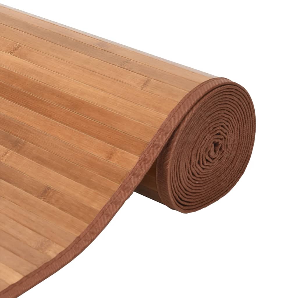 Teppe rektangulær naturell 100x1000 cm bambus