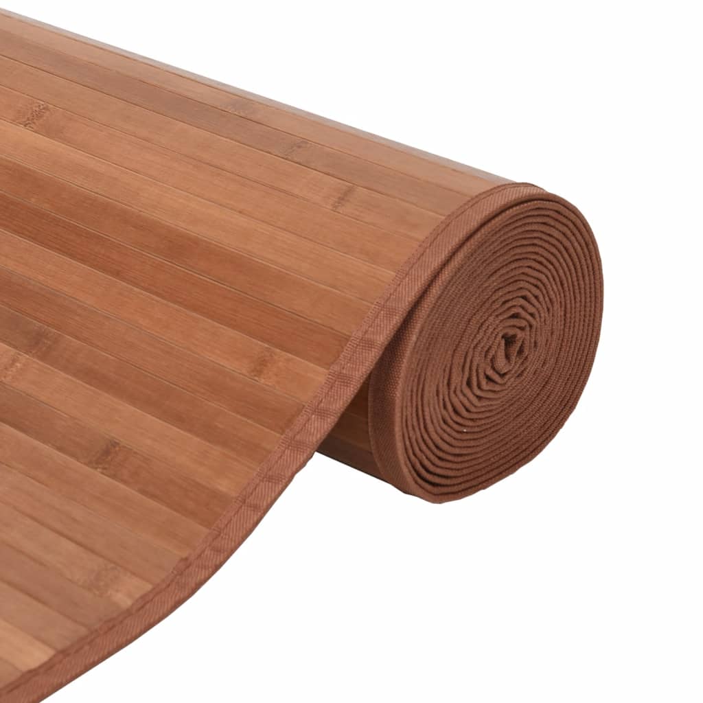 Teppe rektangulær brun 100x1000 cm bambus