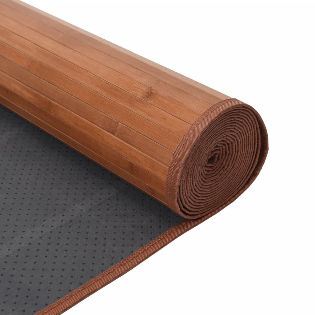 Teppe rektangulær brun 100x1000 cm bambus