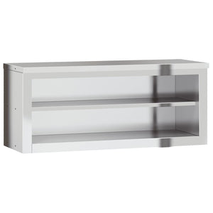 Wall-mounted kitchen cabinet with shelf stainless steel