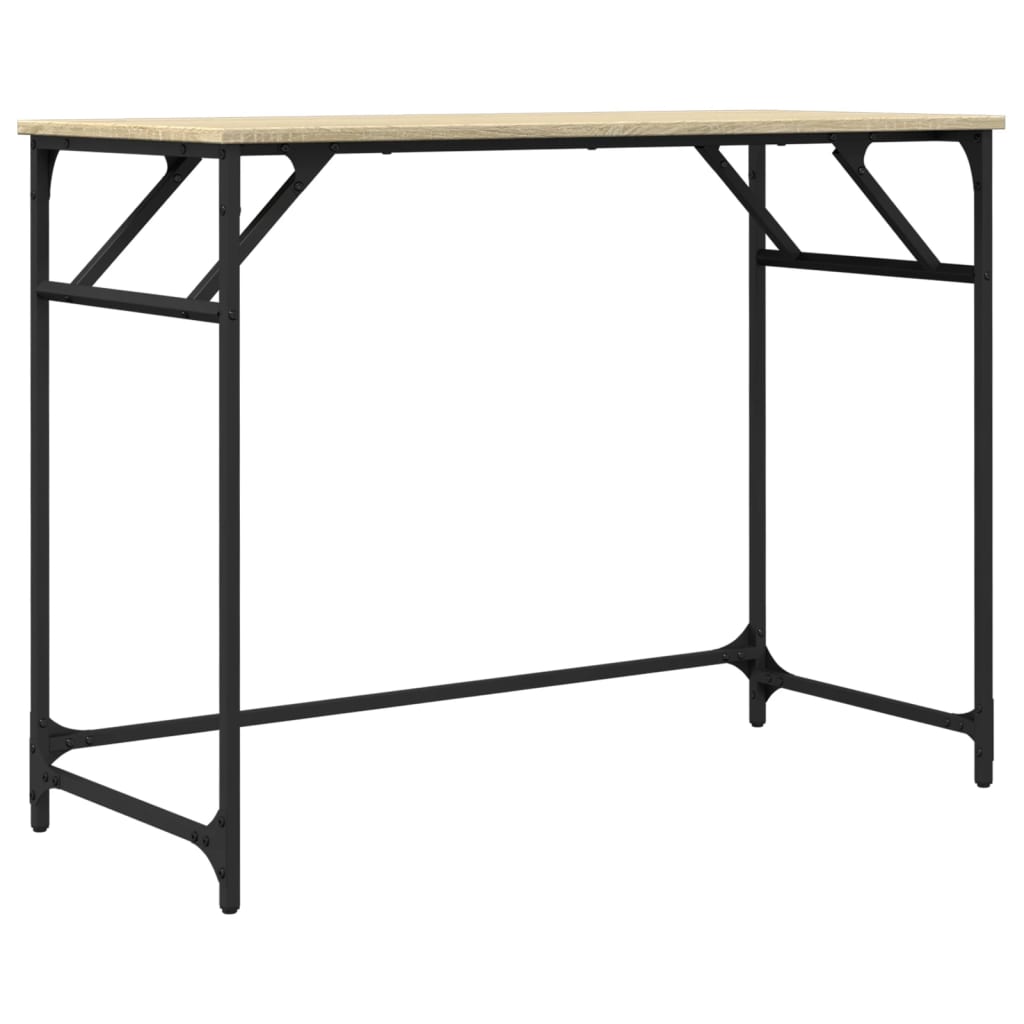 Bord sonoma eik 100x45x76 cm konstruert tre pulverlakkert stål