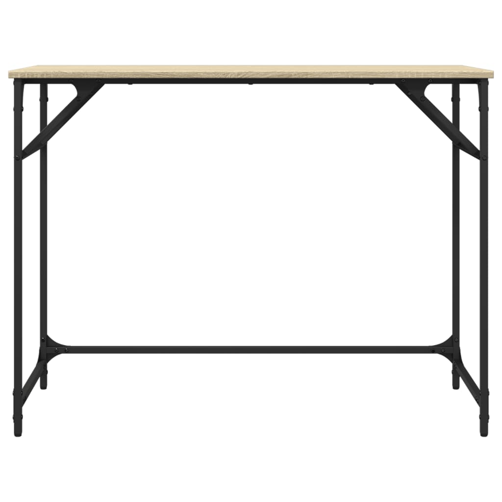 Bord sonoma eik 100x45x76 cm konstruert tre pulverlakkert stål