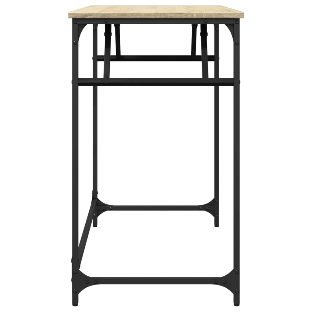 Bord sonoma eik 100x45x76 cm konstruert tre pulverlakkert stål