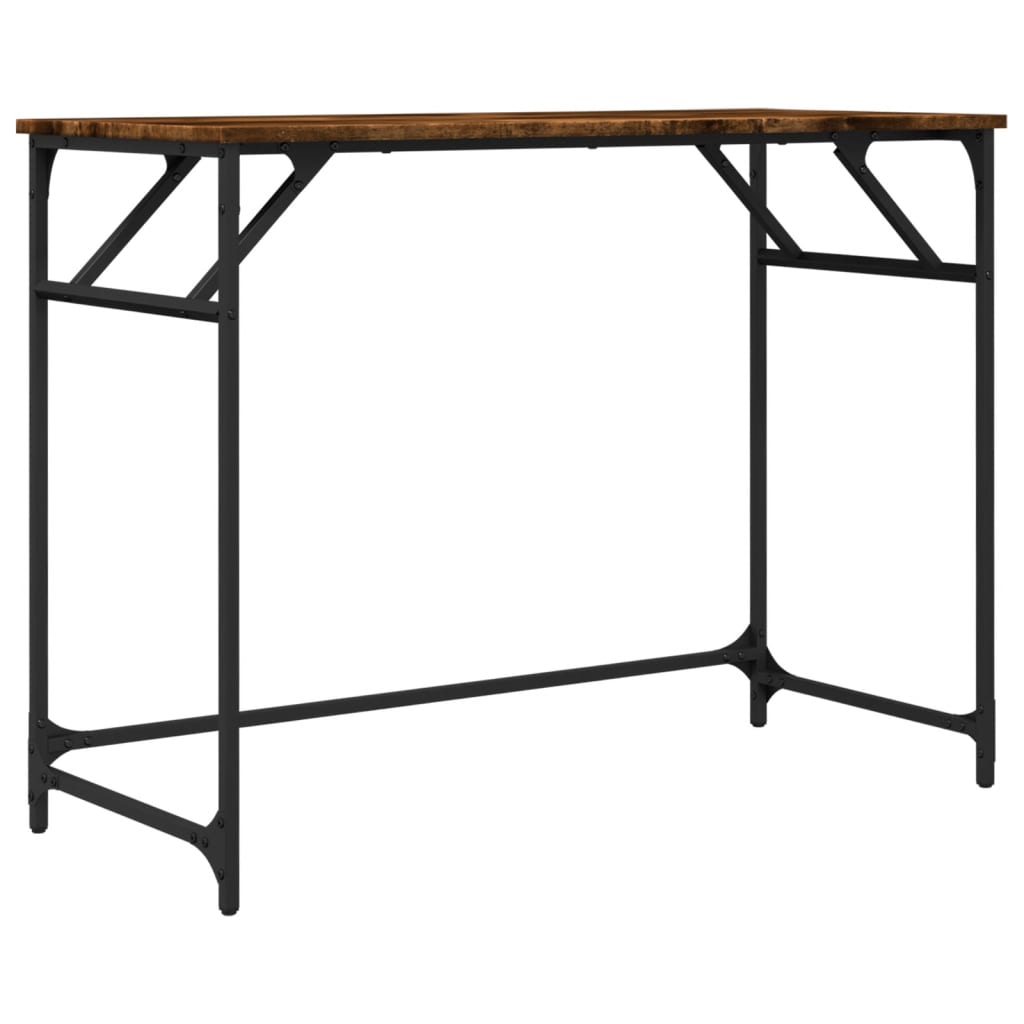 Bord røkt eik 100x45x76 cm konstruert tre pulverlakkert stål