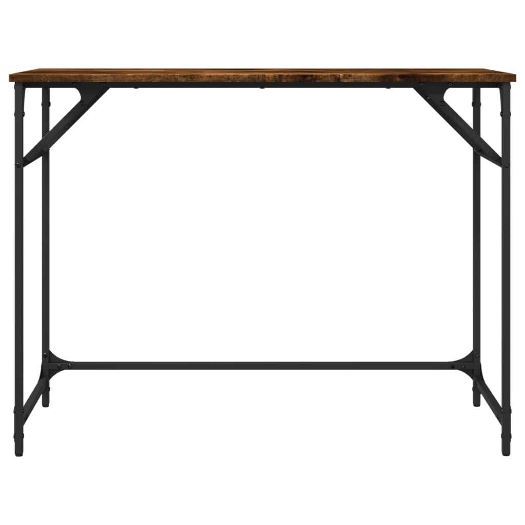 Bord røkt eik 100x45x76 cm konstruert tre pulverlakkert stål
