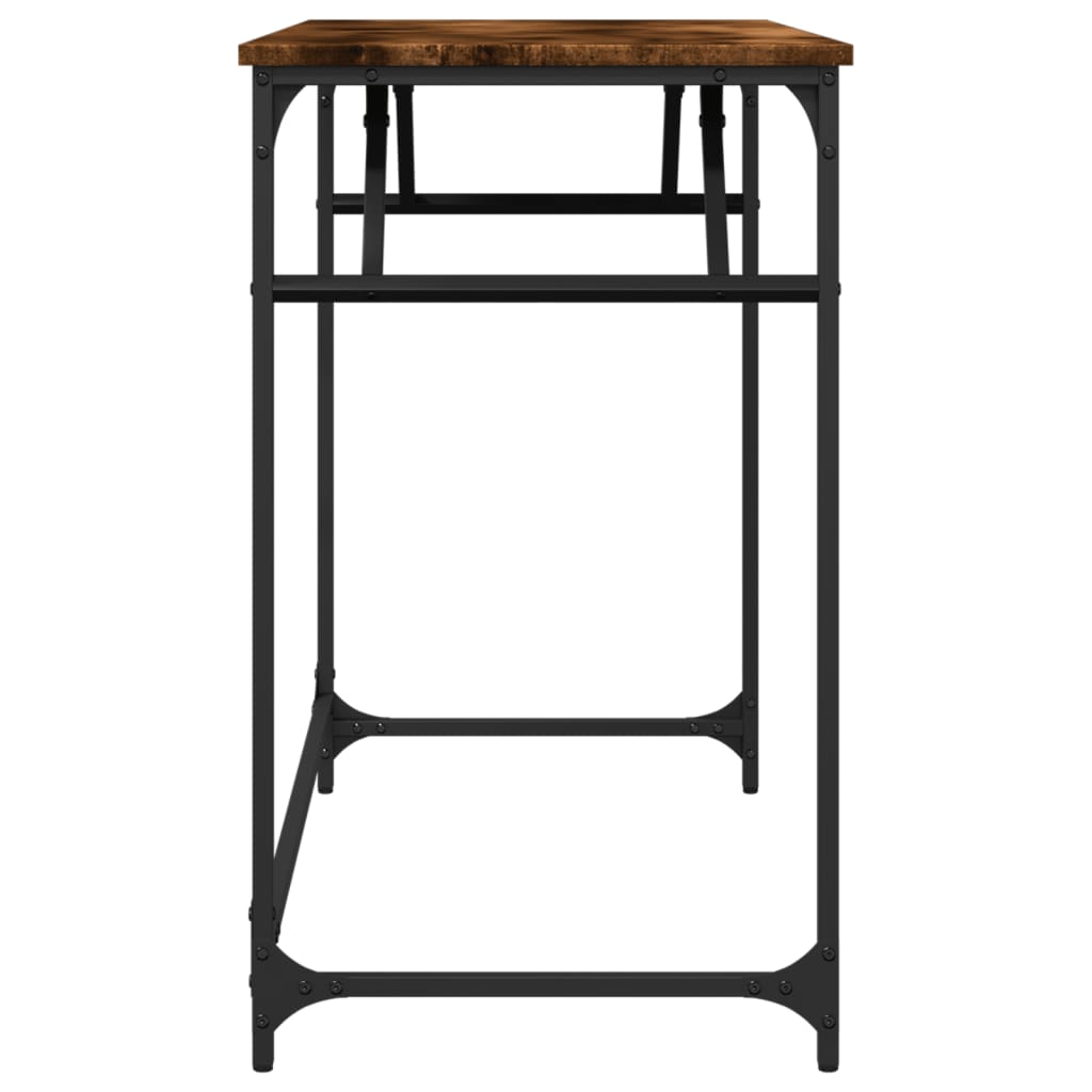 Bord røkt eik 100x45x76 cm konstruert tre pulverlakkert stål