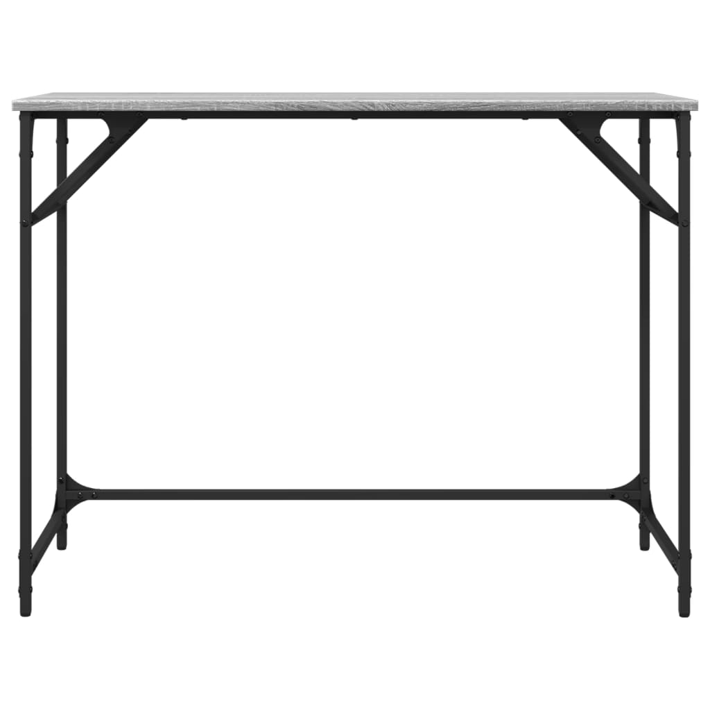 Bord grå sonoma 100x45x76 cm konstruert tre pulverlakkert stål