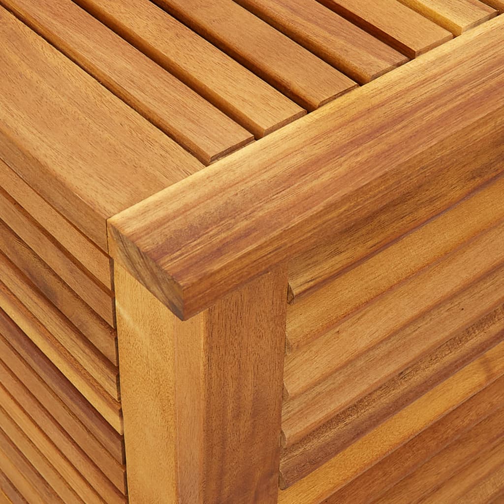 Pillow box with slats 60x50x56 cm solid acacia wood