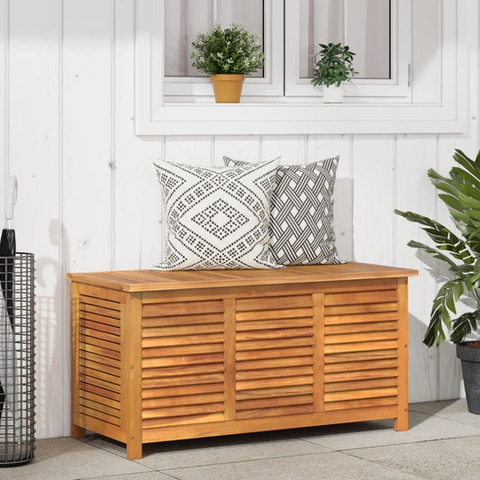 Pillow box with slats 113x50x56 cm solid acacia wood