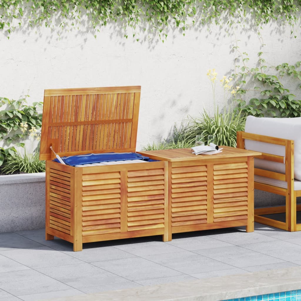 Pillow box with slats 150x50x56 cm solid acacia wood