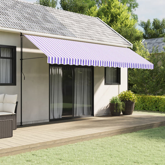 Replacement fabric for awning cover blue and white stripe 5 m