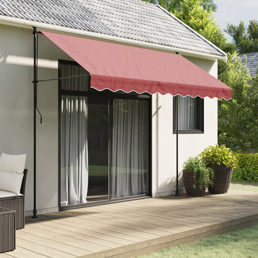 Replacement fabric for awning cover burgundy stripe 3 m